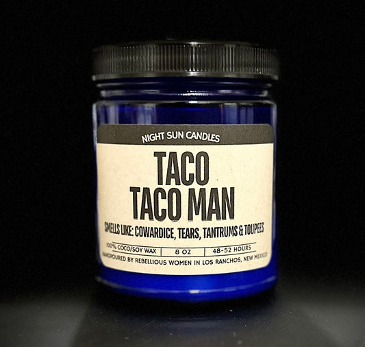 Taco Man Candle