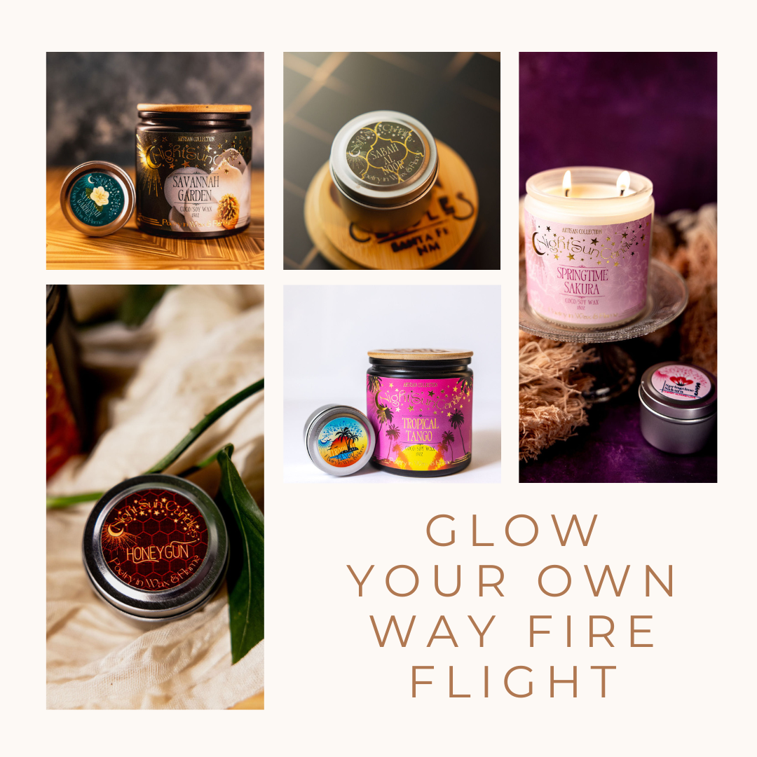 Glow Your Own Way Fire Flight | Non-Toxic Candle Sampler Set