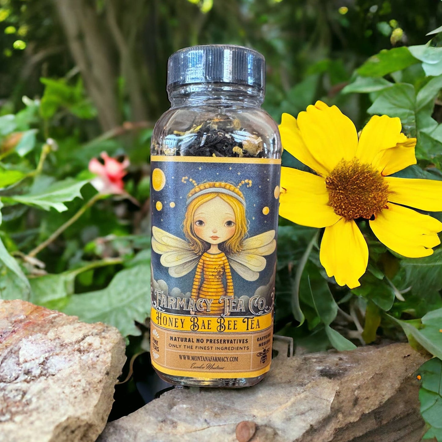 Honey Bae Bee Tea honey flavored black tea full of sunshine