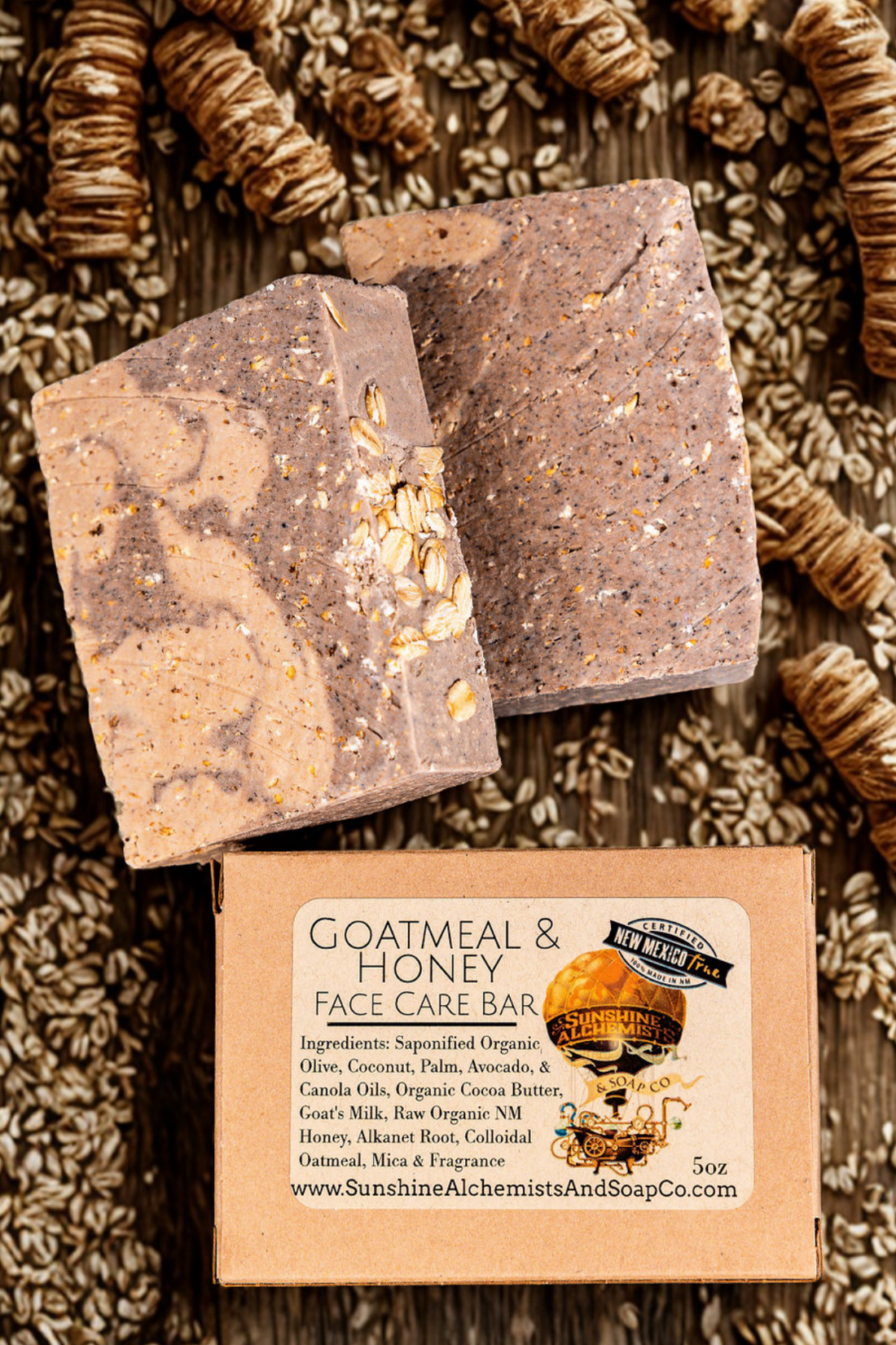 Goatmeal & Honey Facial Bar — gentle handmade soap for aging skin and 2-nonenal