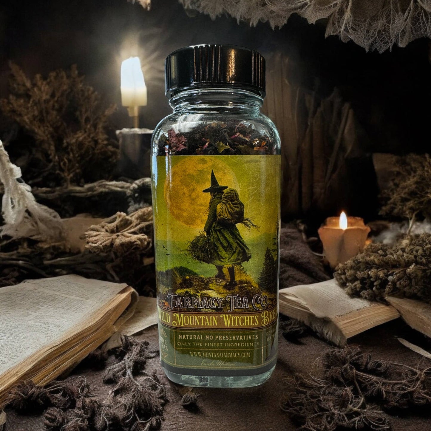 Té de las brujas de la montaña salvaje Dark Academia Cottage