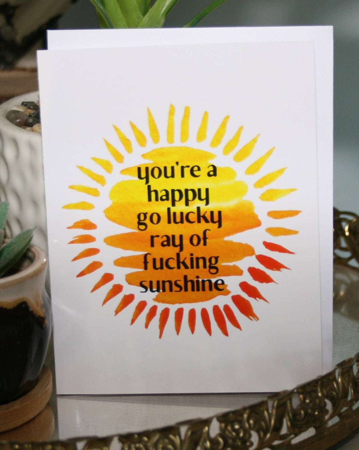 Happy Go Lucky Ray of Sunshine Greeting Card