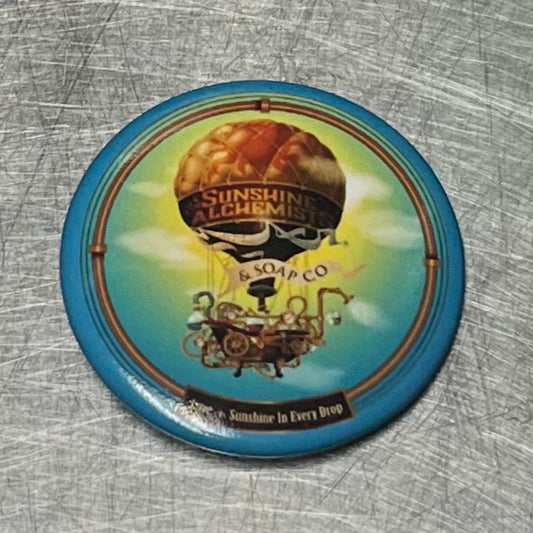 Sunship Blue Circle Pin