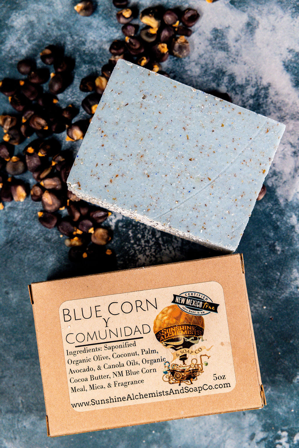 Blue Corn y Comunidad Vegan Organic Handmade Soap - Sunshine Alchemists & Soap Co