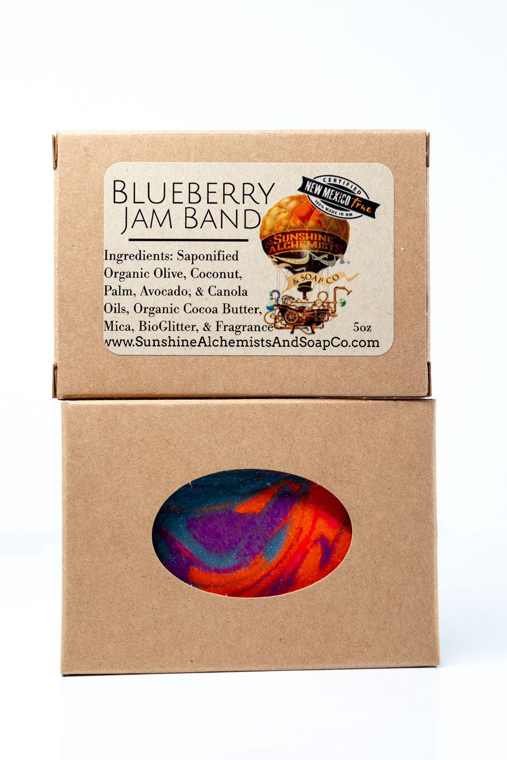 Blueberry Jam Band Vegan Organic Handmade Soap - Sunshine Alchemists & Soap Co