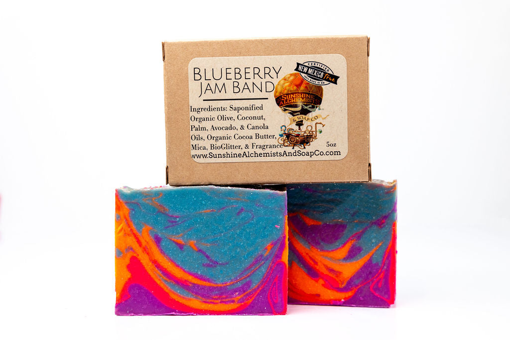 Blueberry Jam Band Vegan Organic Handmade Soap - Sunshine Alchemists & Soap Co