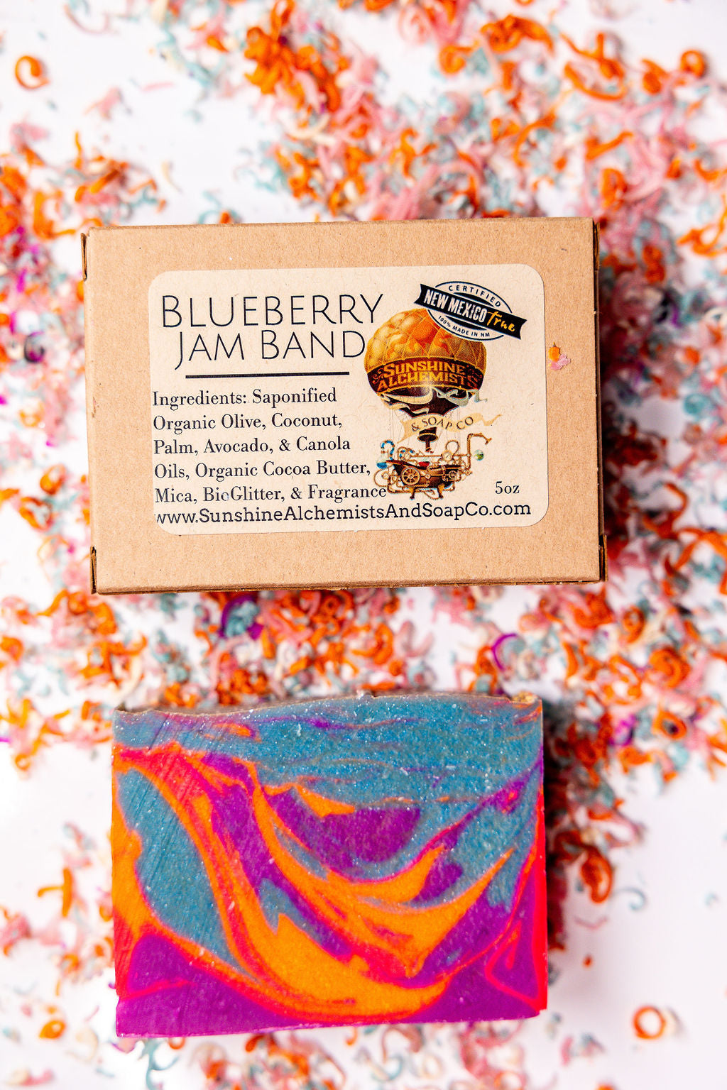 Blueberry Jam Band Vegan Organic Handmade Soap - Sunshine Alchemists & Soap Co