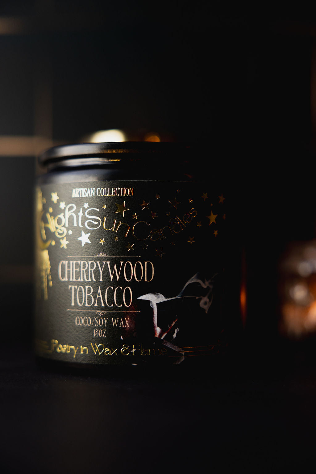 Cherrywood Tobacco Handmade Non Toxic Candles - Sunshine Alchemists & Soap Co