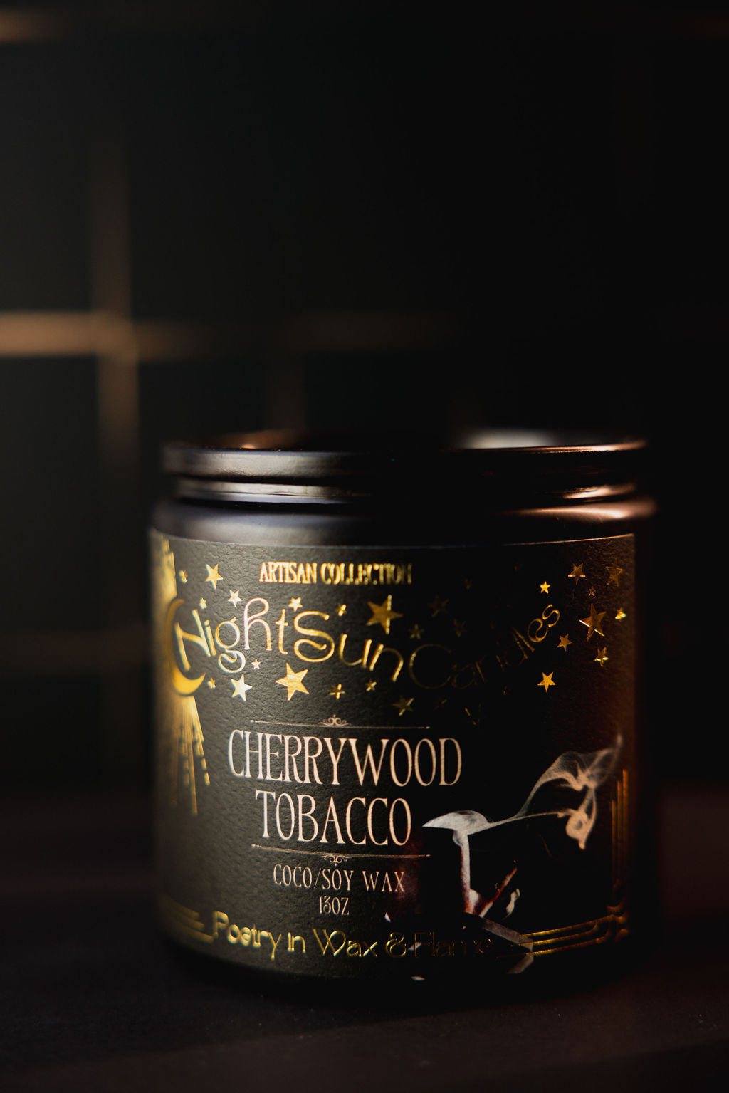 Cherrywood Tobacco Handmade Non Toxic Candles - Sunshine Alchemists & Soap Co