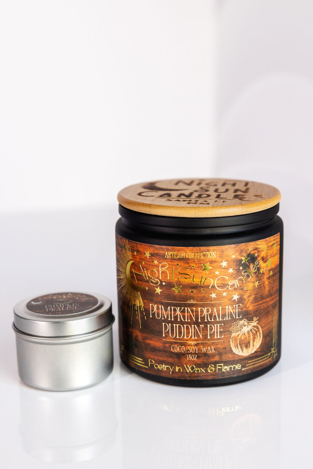 Pumpkin Praline Puddin' Pie Handmade Non Toxic Candles - Sunshine Alchemists & Soap Co