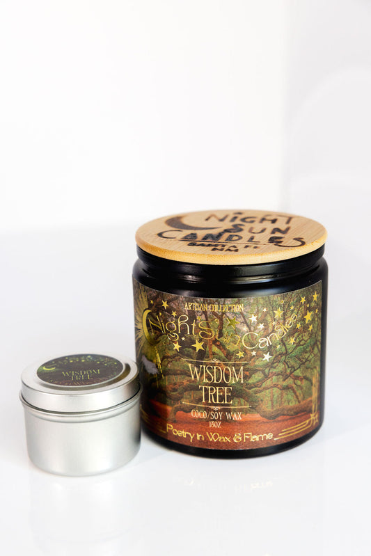 Wisdom Tree Handmade Non Toxic Candles - Sunshine Alchemists & Soap Co