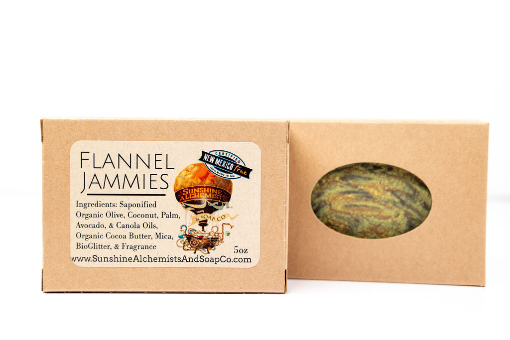 Flannel Jammies Vegan Organic Handmade Soap - Sunshine Alchemists & Soap Co