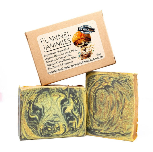 Flannel Jammies Vegan Organic Handmade Soap - Sunshine Alchemists & Soap Co