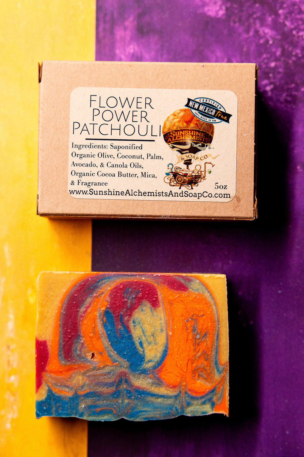 Flower Power Patchouli Vegan Organic Handmade Soap - Sunshine Alchemists & Soap Co