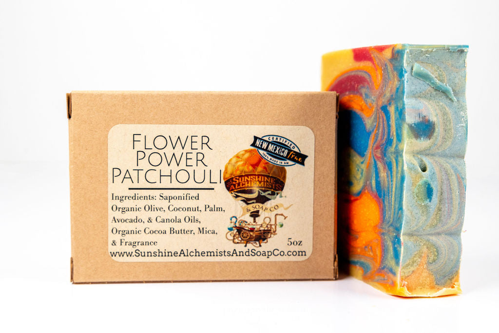 Flower Power Patchouli Vegan Organic Handmade Soap - Sunshine Alchemists & Soap Co