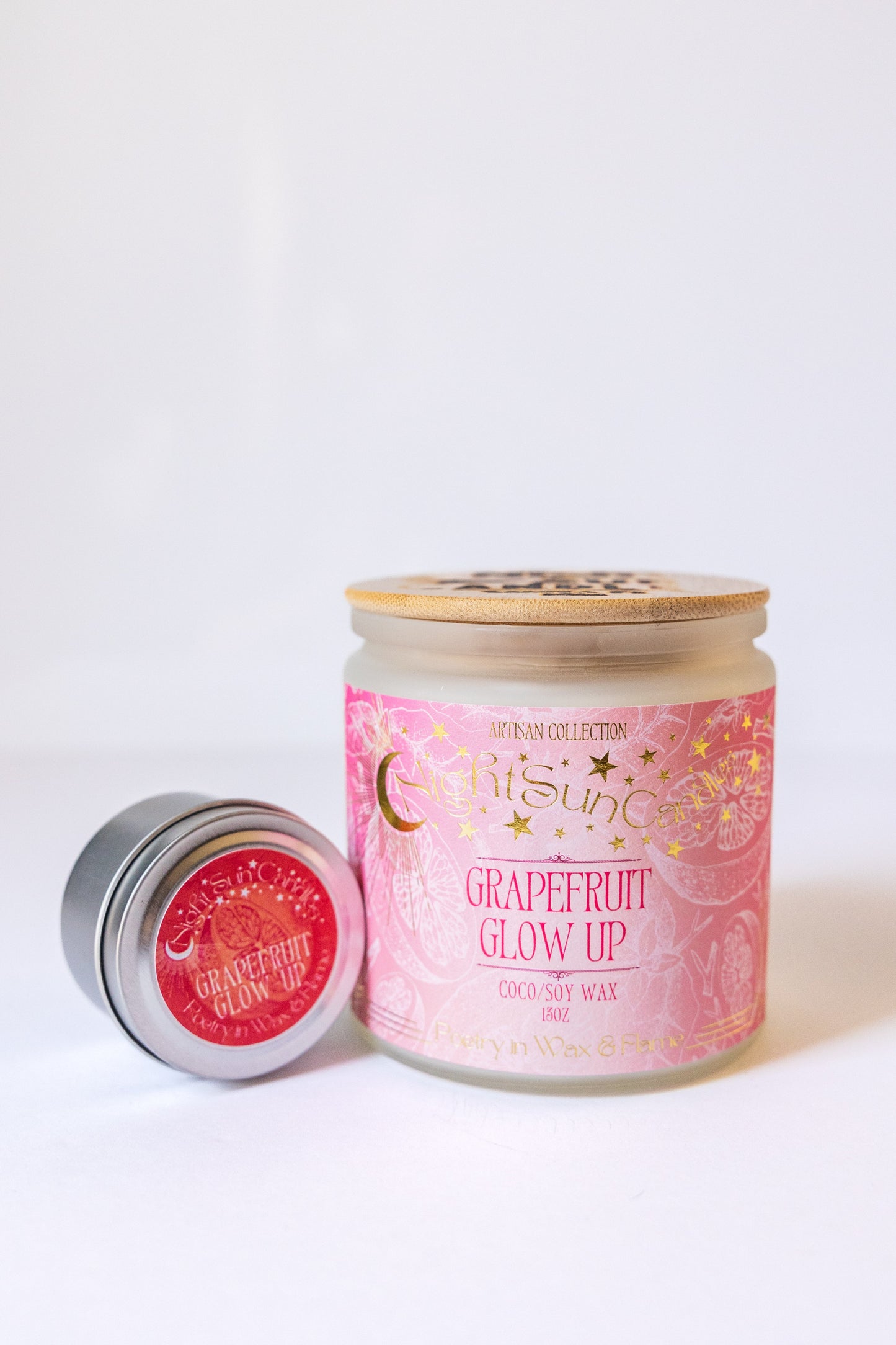 Grapefruit Glow-Up Handmade Non Toxic Candles - Sunshine Alchemists & Soap Co