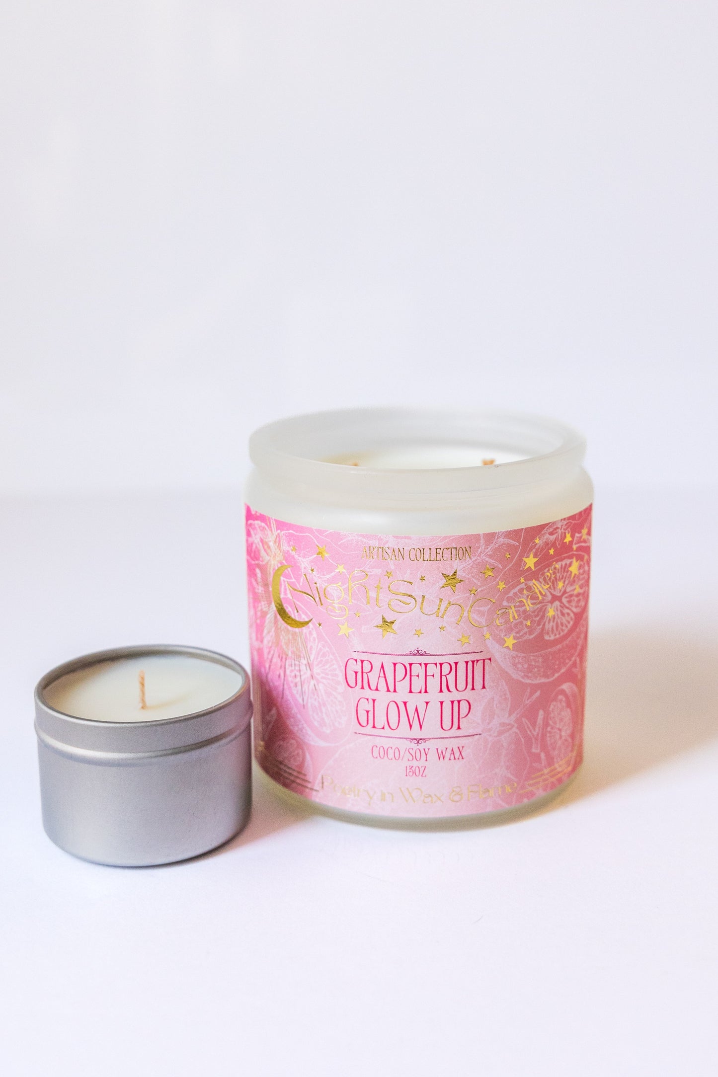 Grapefruit Glow-Up Handmade Non Toxic Candles - Sunshine Alchemists & Soap Co