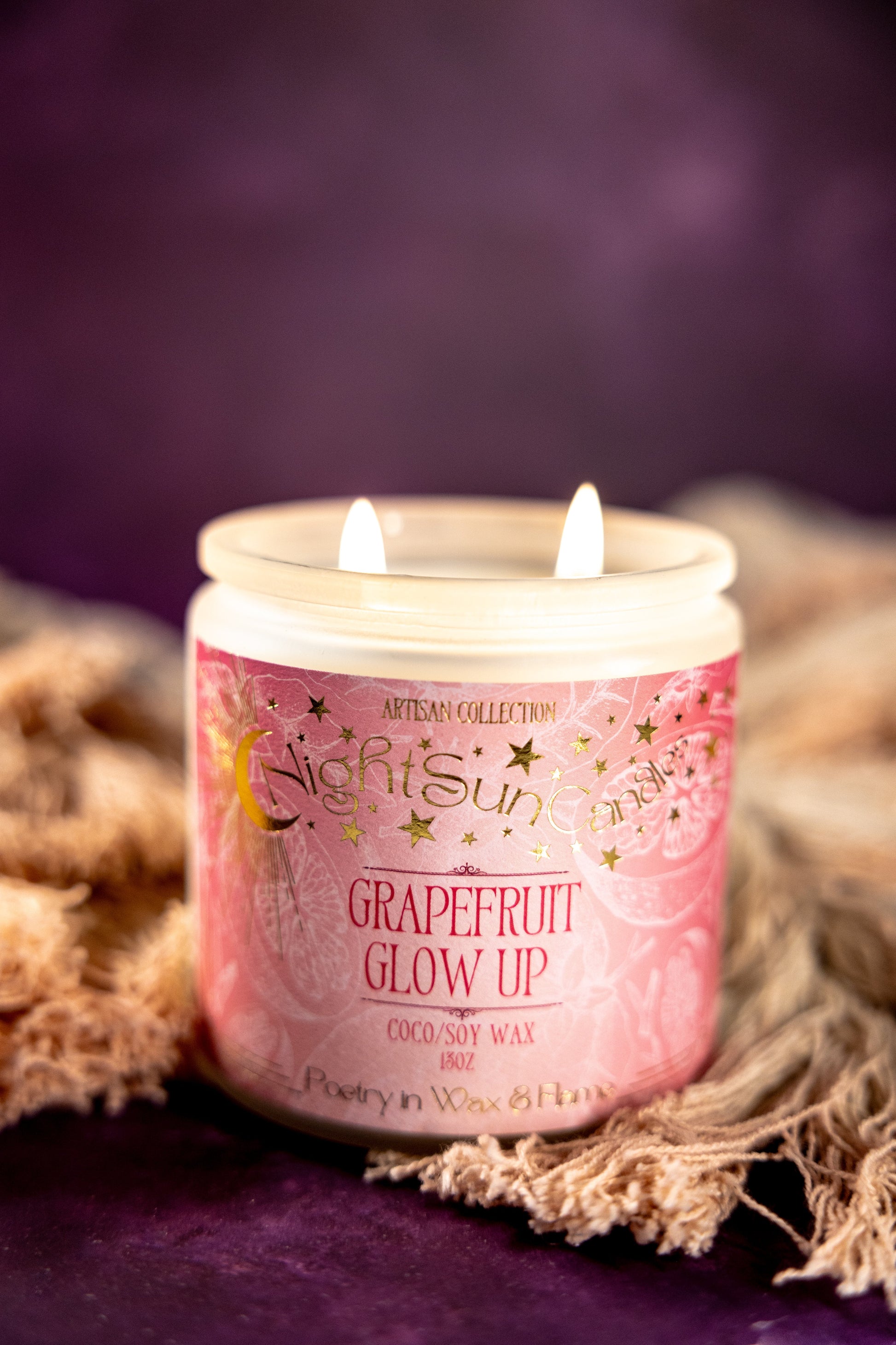 Grapefruit Glow-Up Handmade Non Toxic Candles - Sunshine Alchemists & Soap Co