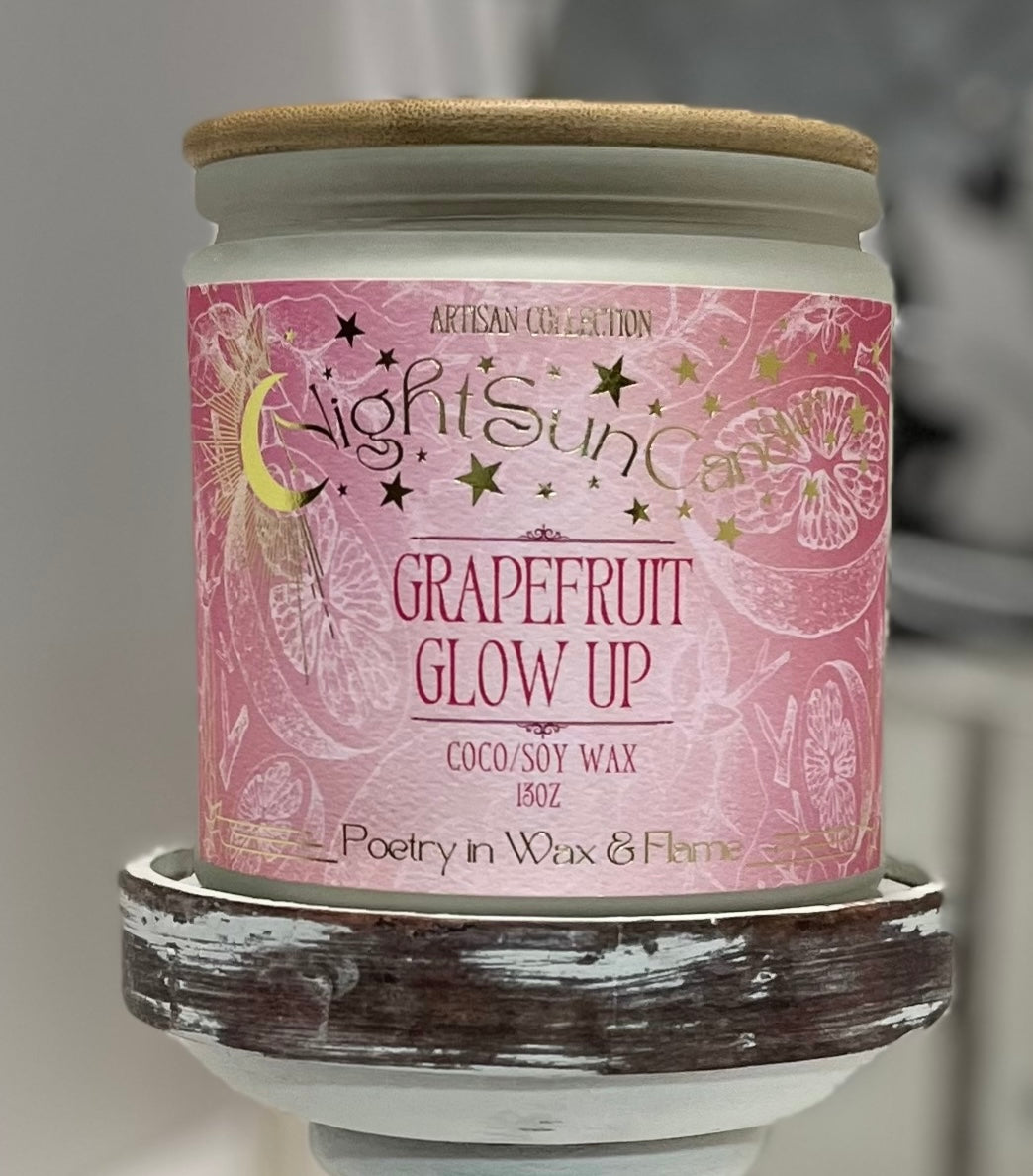 Grapefruit Glow-Up Handmade Non Toxic Candles - Sunshine Alchemists & Soap Co