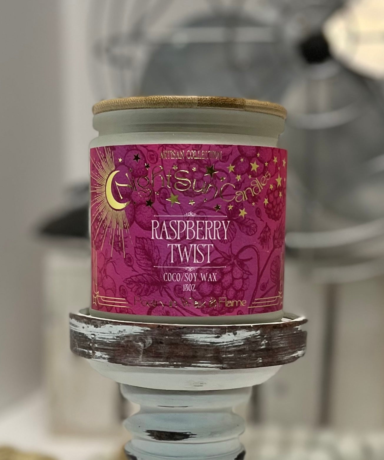 Raspberry Twist Handmade Non Toxic Candles - Sunshine Alchemists & Soap Co