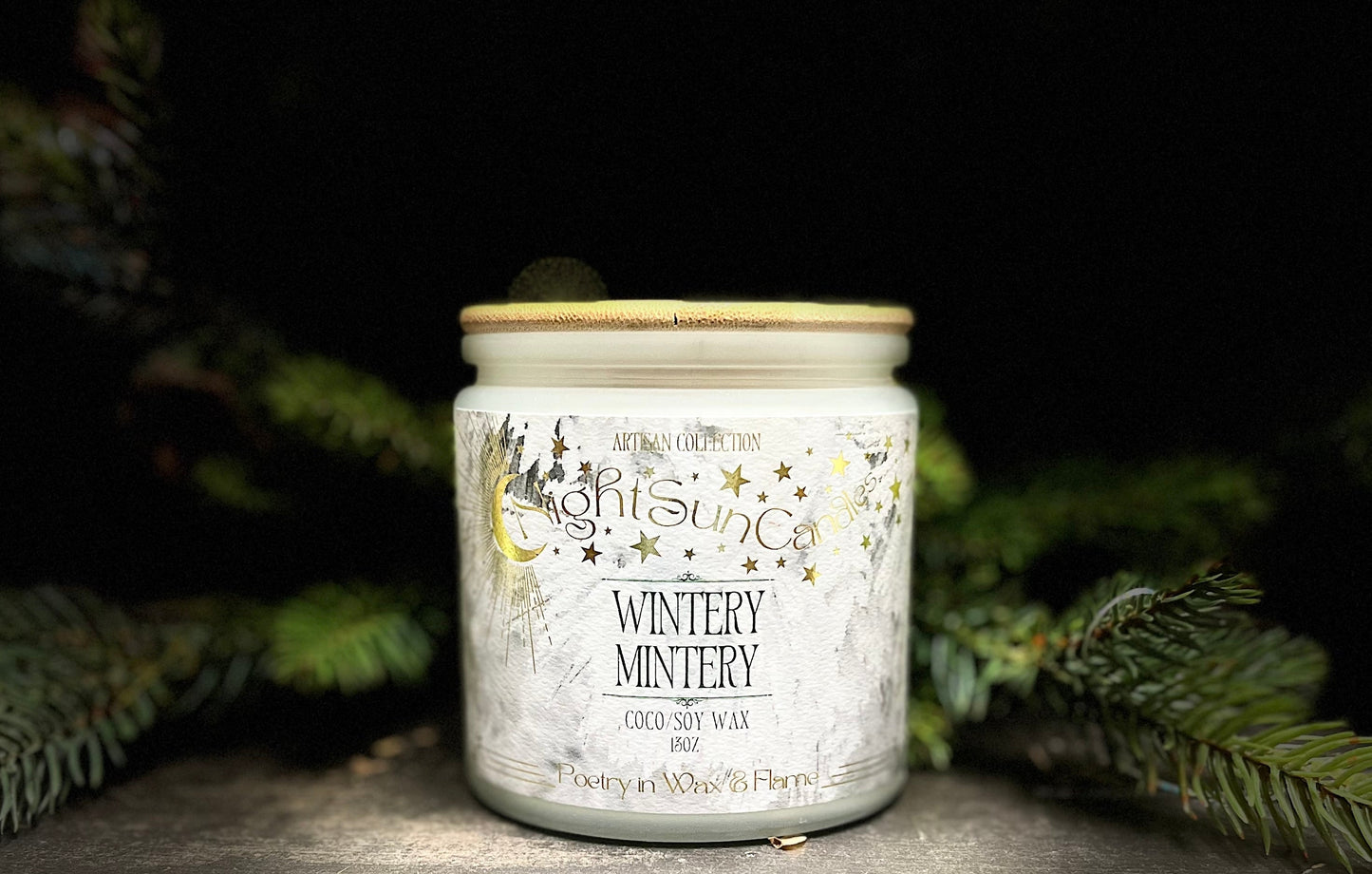 Wintery Mintery Handmade Non Toxic Candles - Sunshine Alchemists & Soap Co