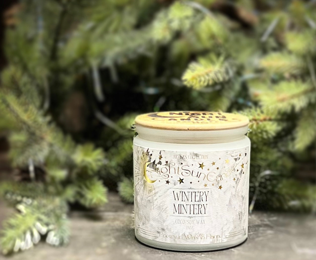 Wintery Mintery Handmade Non Toxic Candles - Sunshine Alchemists & Soap Co