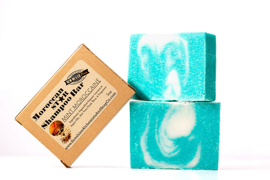 Mint Moroccaine Handmade Organic Conditioning Shampoo Bar - Sunshine Alchemists & Soap Co