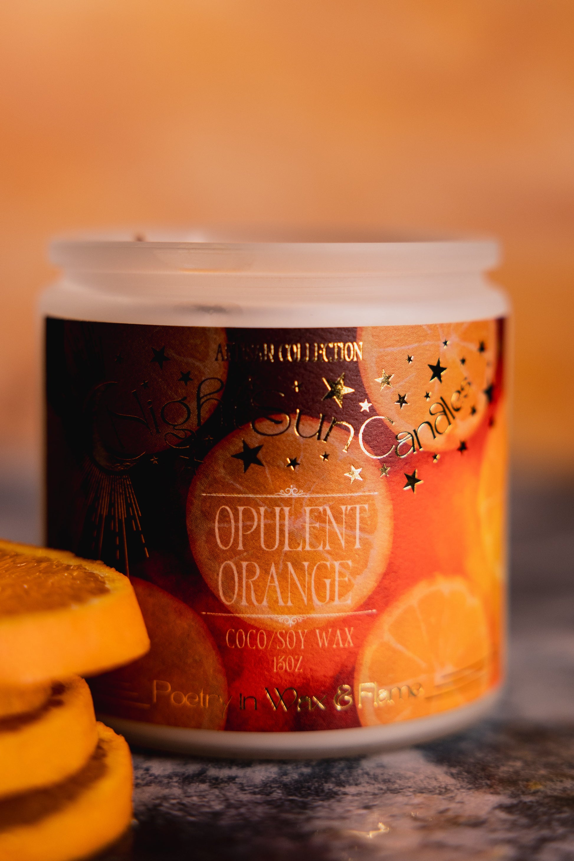 Opulent Orange Handmade Non Toxic Candles - Sunshine Alchemists & Soap Co