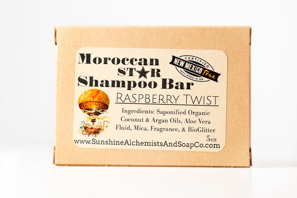 Raspberry Twist Handmade Organic Conditioning Shampoo Bar - Sunshine Alchemists & Soap Co