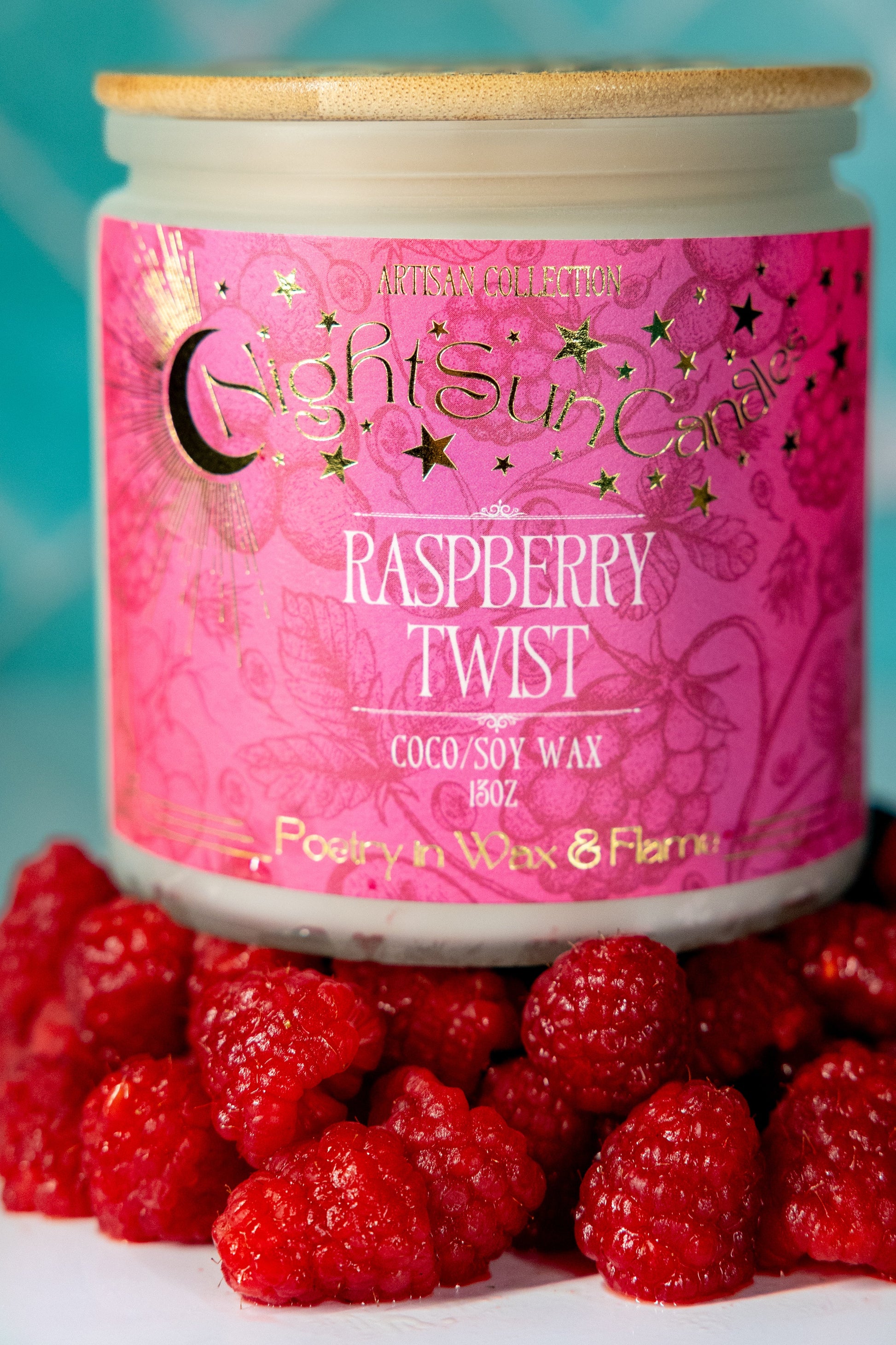 Raspberry Twist Handmade Non Toxic Candles - Sunshine Alchemists & Soap Co