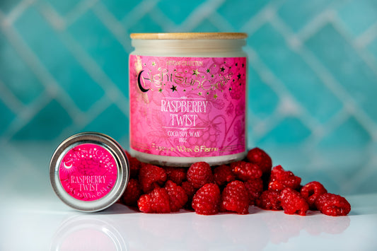 Raspberry Twist Handmade Non Toxic Candles - Sunshine Alchemists & Soap Co