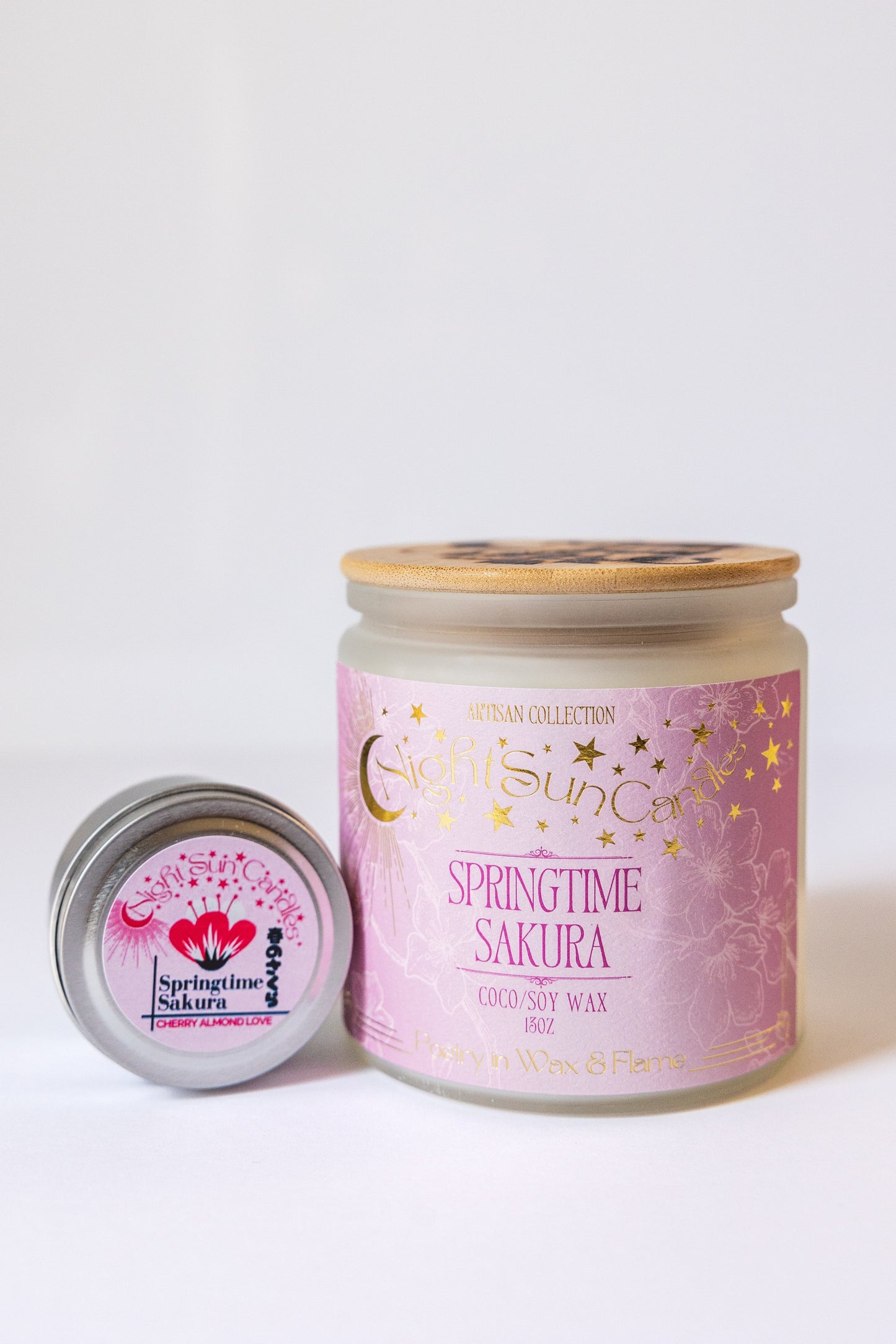 Springtime Sakura Handmade Non Toxic Candles - Sunshine Alchemists & Soap Co