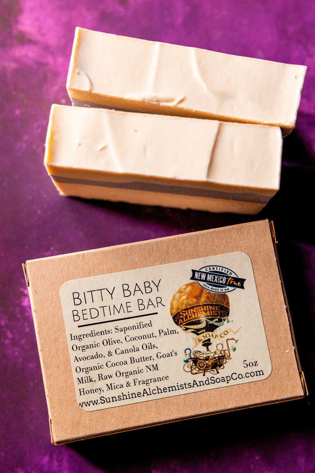 Bitty Baby Bedtime Bar Handmade Goat's Milk Soap - Sunshine Alchemists & Soap Co