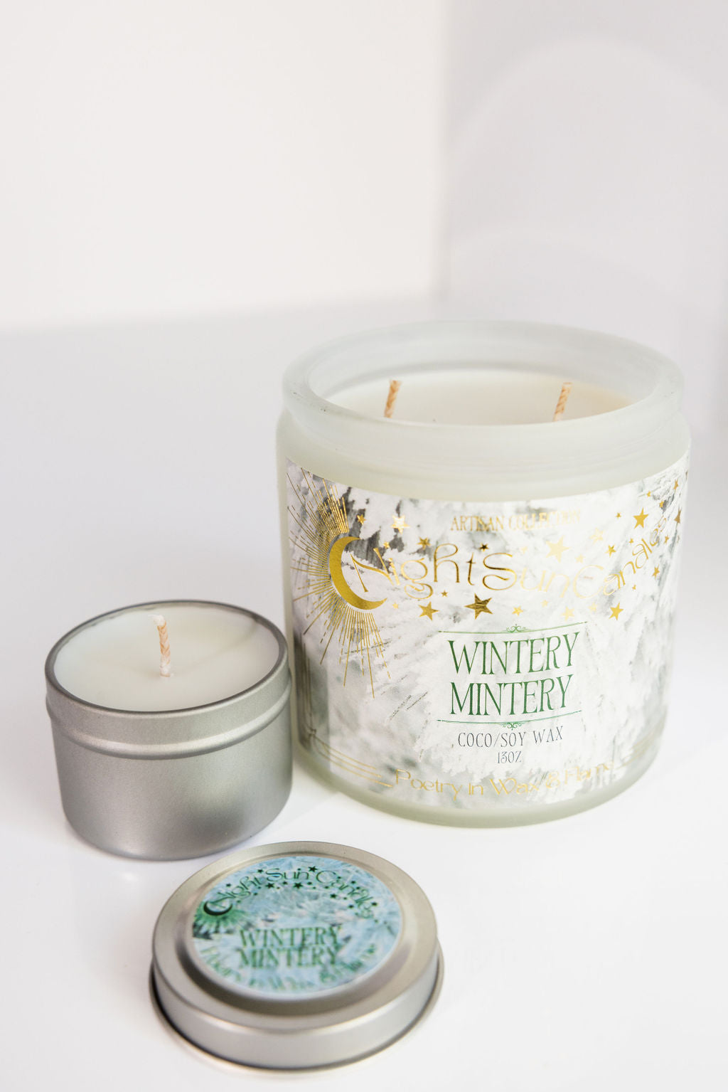 Wintery Mintery Handmade Non Toxic Candles - Sunshine Alchemists & Soap Co