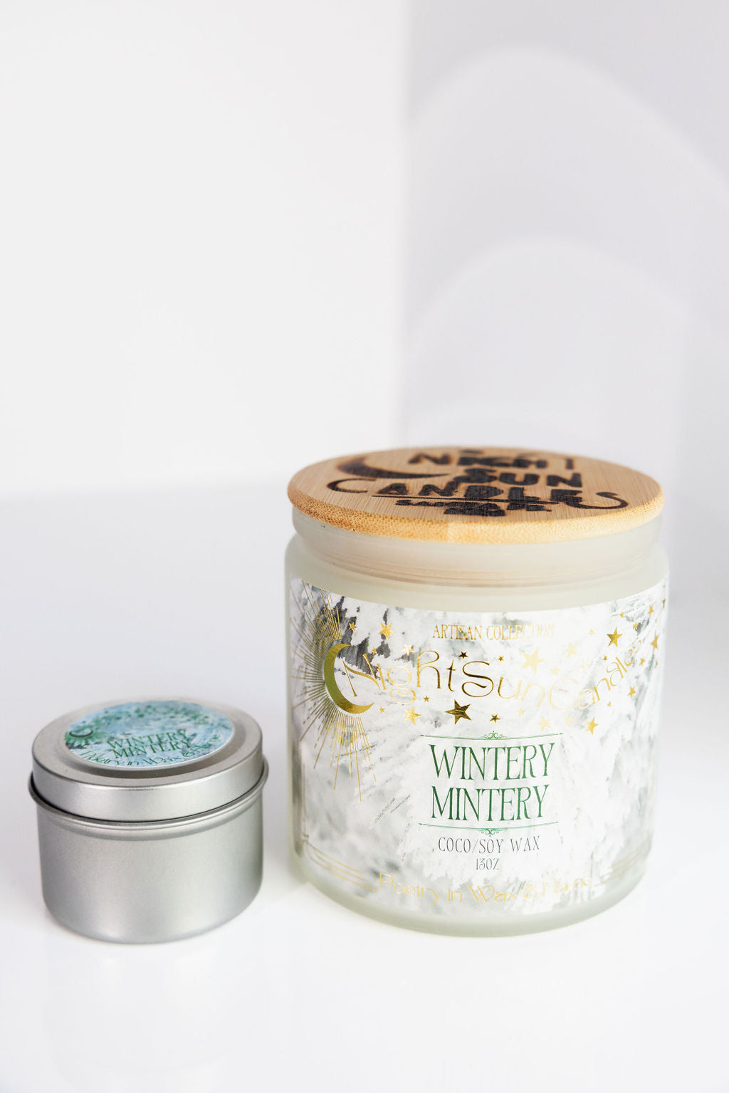 Wintery Mintery Handmade Non Toxic Candles - Sunshine Alchemists & Soap Co