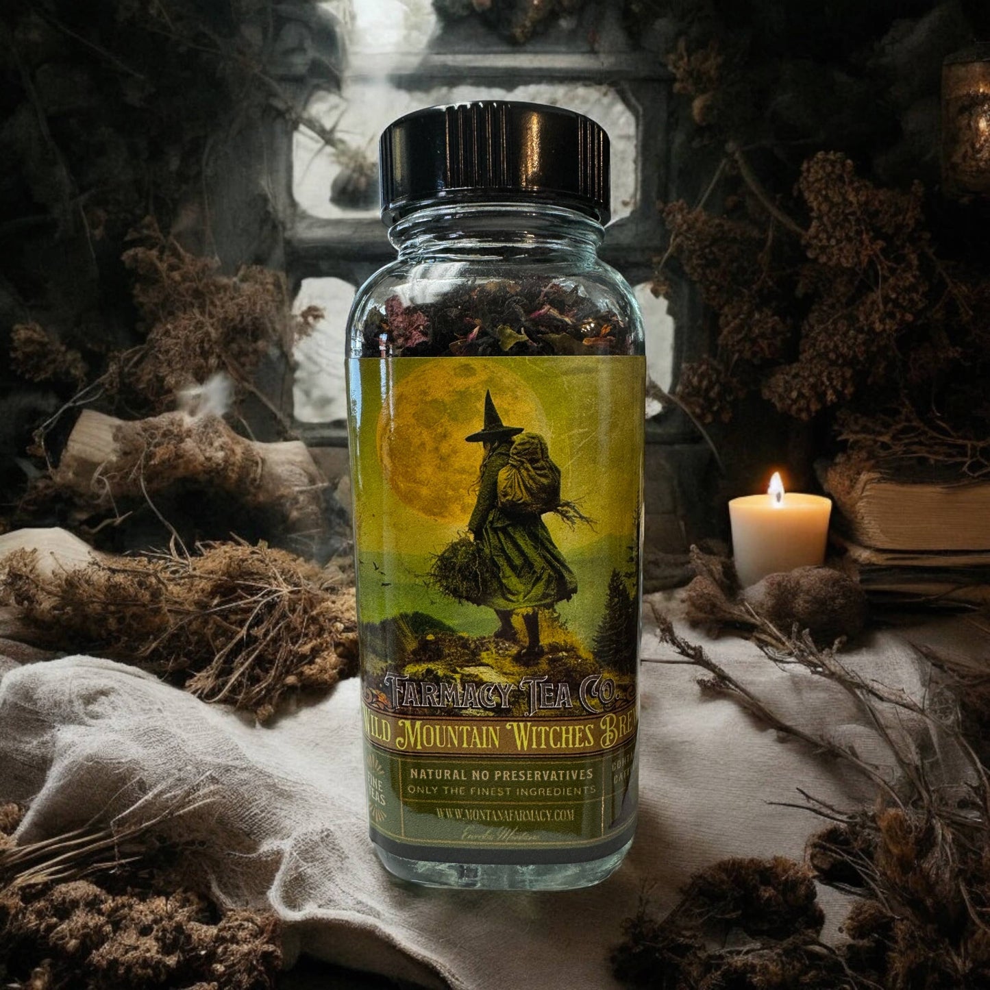 Té de las brujas de la montaña salvaje Dark Academia Cottage