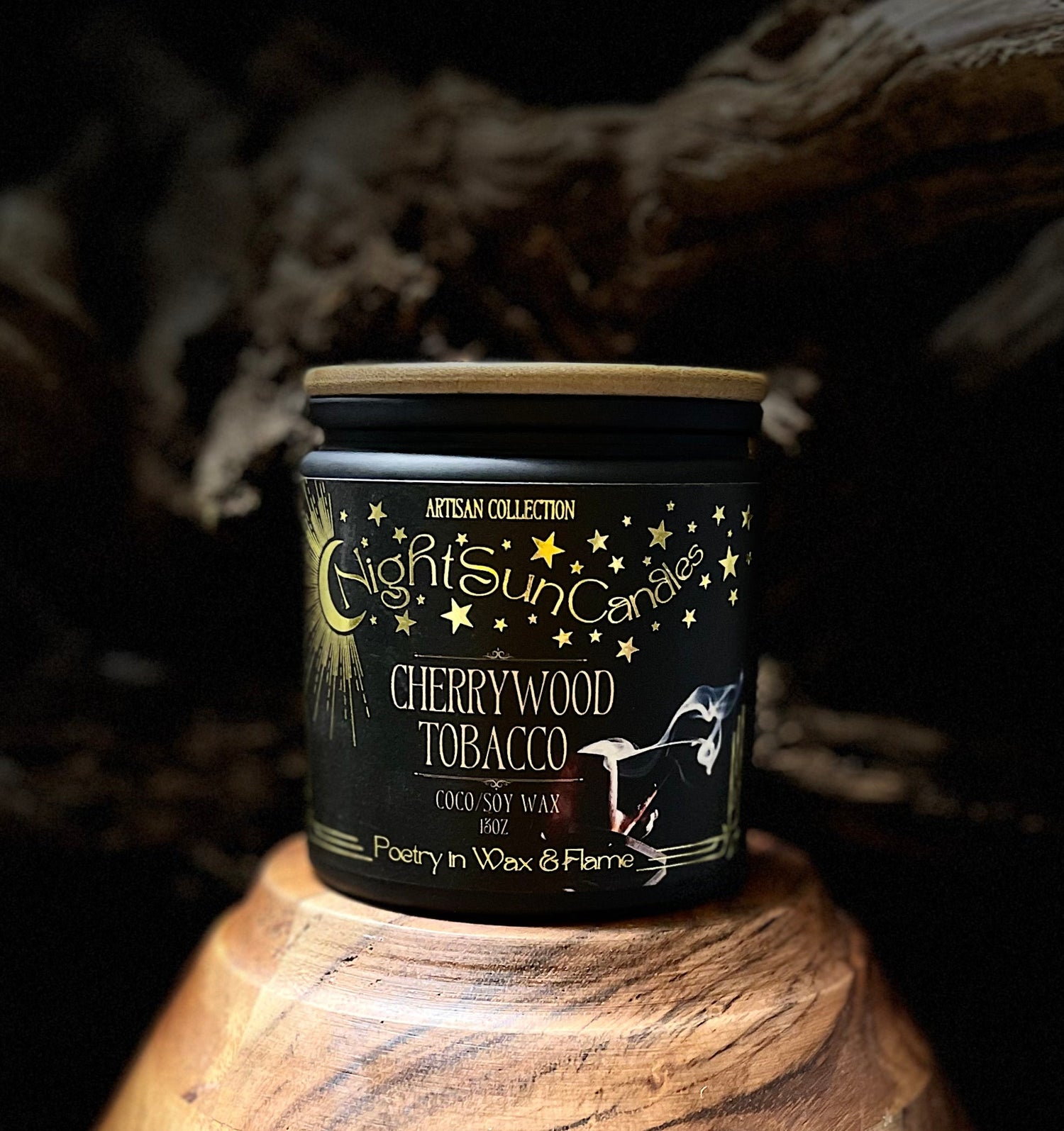 cherry tobacco candle Ol Smokey Pipe Men's Scent Notes Cherrywood Tobacco Candle - Luxury