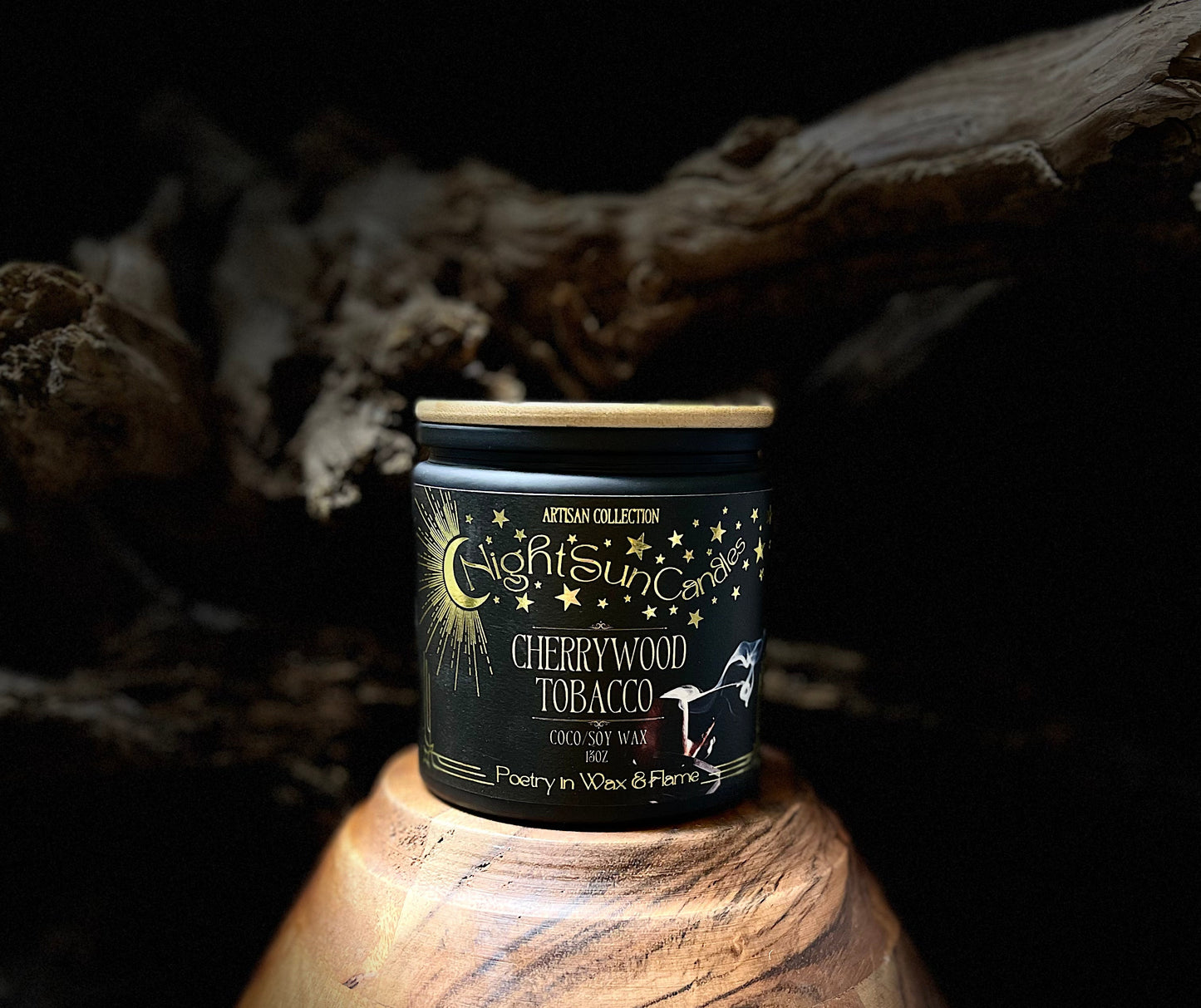 Cherrywood Tobacco Handmade Non Toxic Candles - Sunshine Alchemists & Soap Co