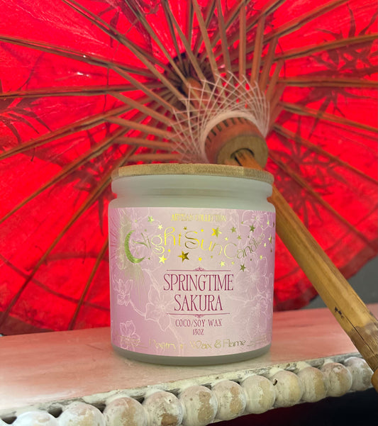 Springtime Sakura Handmade Non Toxic Candles - Sunshine Alchemists & Soap Co