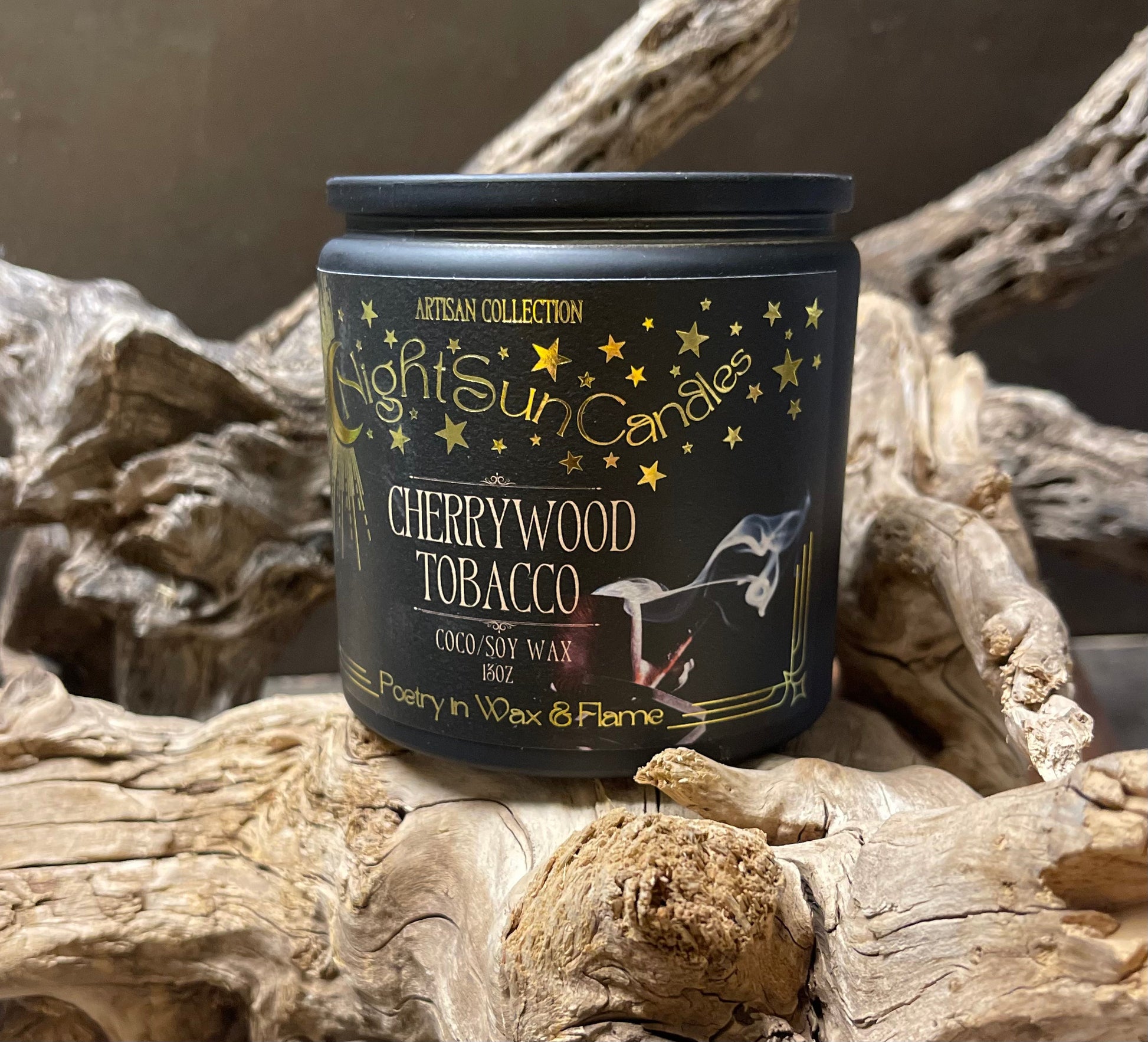 Cherrywood Tobacco Handmade Non Toxic Candles - Sunshine Alchemists & Soap Co